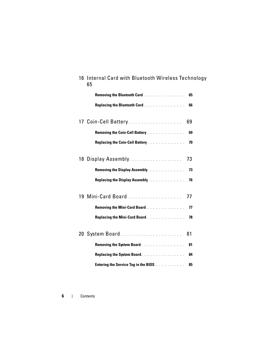 17 coin-cell battery, 18 display assembly, 19 mini-card board | 20 system board | Dell Alienware M14x R2 (Early 2012) User Manual | Page 6 / 104