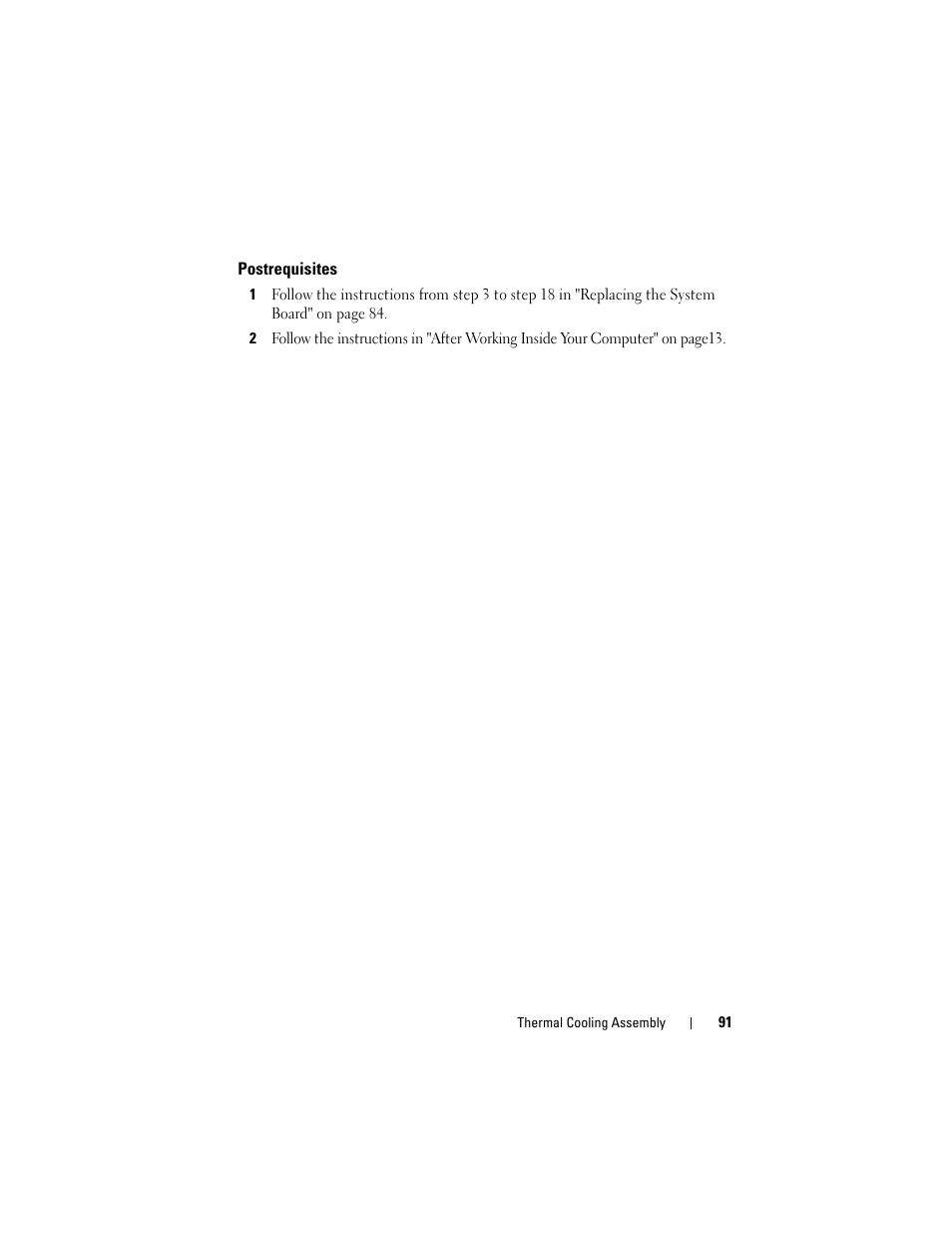 Postrequisites | Dell Alienware M14x R2 (Early 2012) User Manual | Page 89 / 104