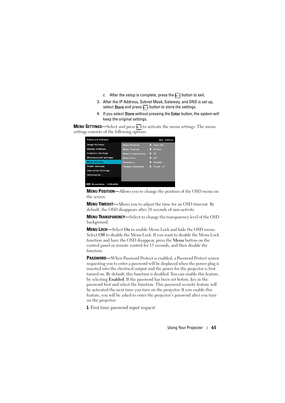 Dell S500 Projector User Manual | Page 65 / 132