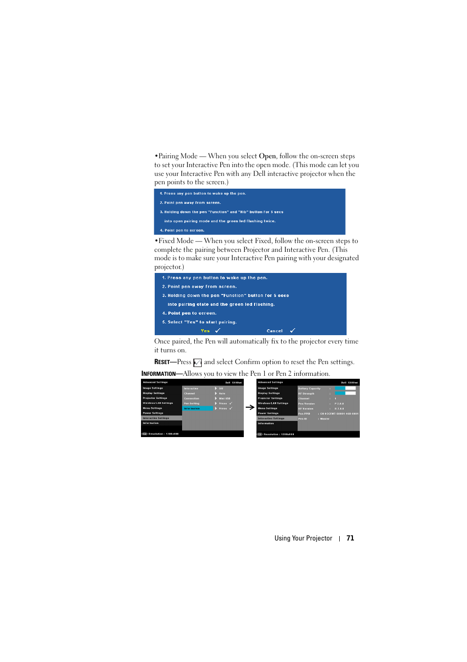 Dell S500 Projector User Manual | Page 71 / 132