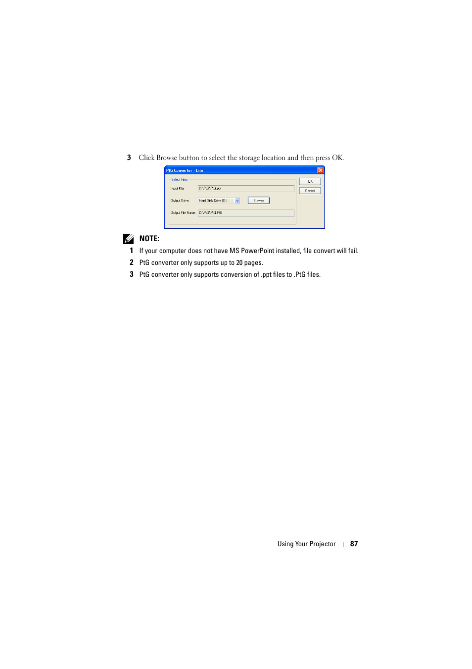 Dell S500 Projector User Manual | Page 87 / 132