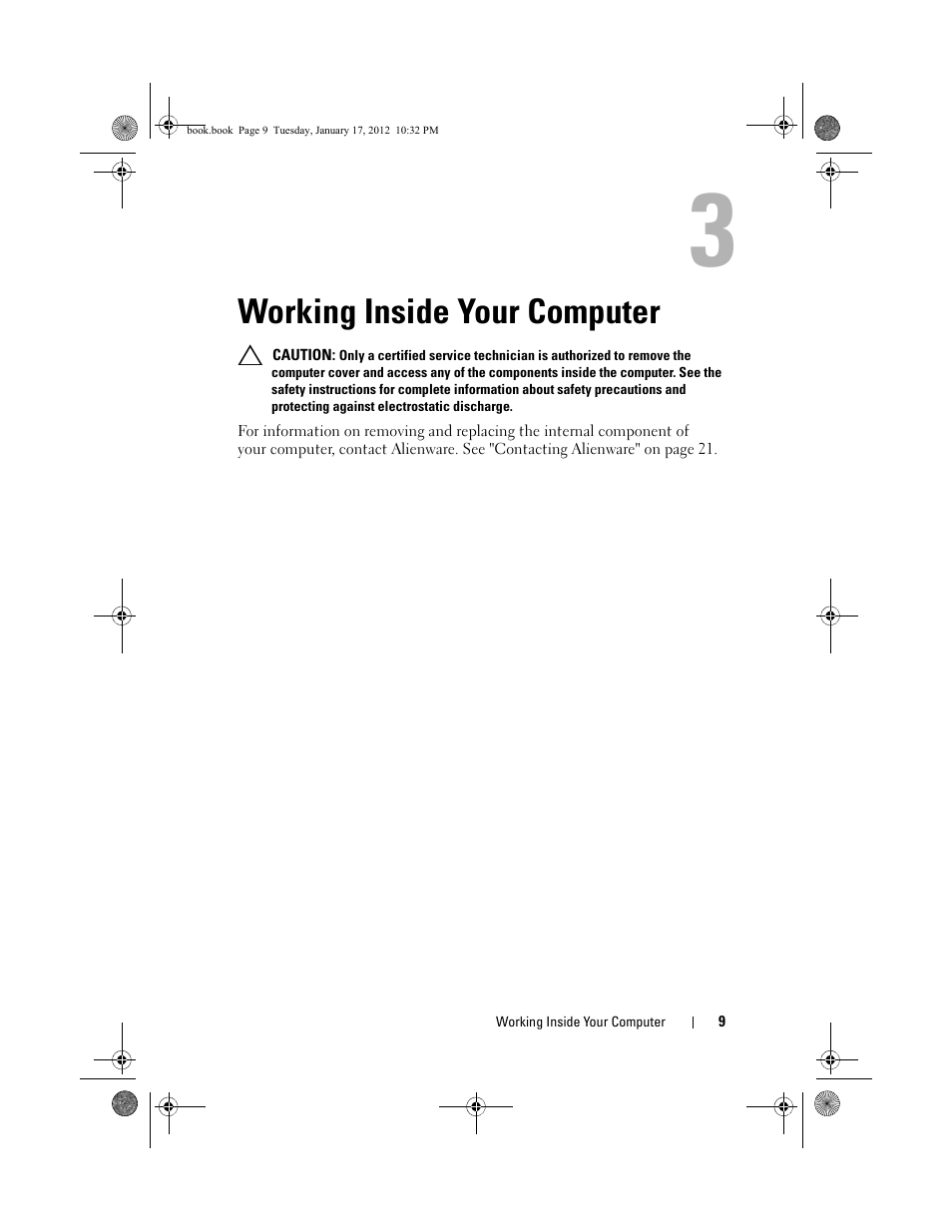 Working inside your computer | Dell Alienware X51 (Early 2012) User Manual | Page 9 / 21