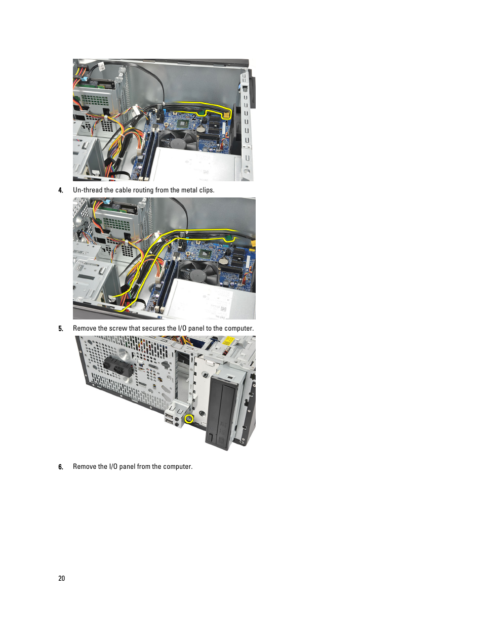Dell Vostro 270 (Late 2012) User Manual | Page 20 / 51