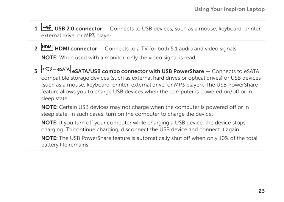Dell Inspiron 15R (N5110, Early 2011) User Manual | Page 25 / 102