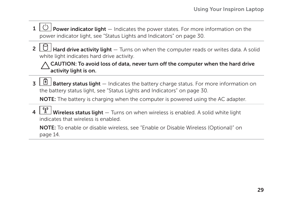 Dell Inspiron 15R (N5110, Early 2011) User Manual | Page 31 / 102