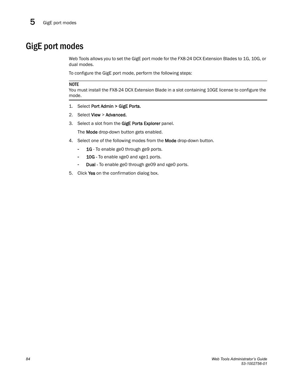 Gige port modes | Dell POWEREDGE M1000E User Manual | Page 112 / 268