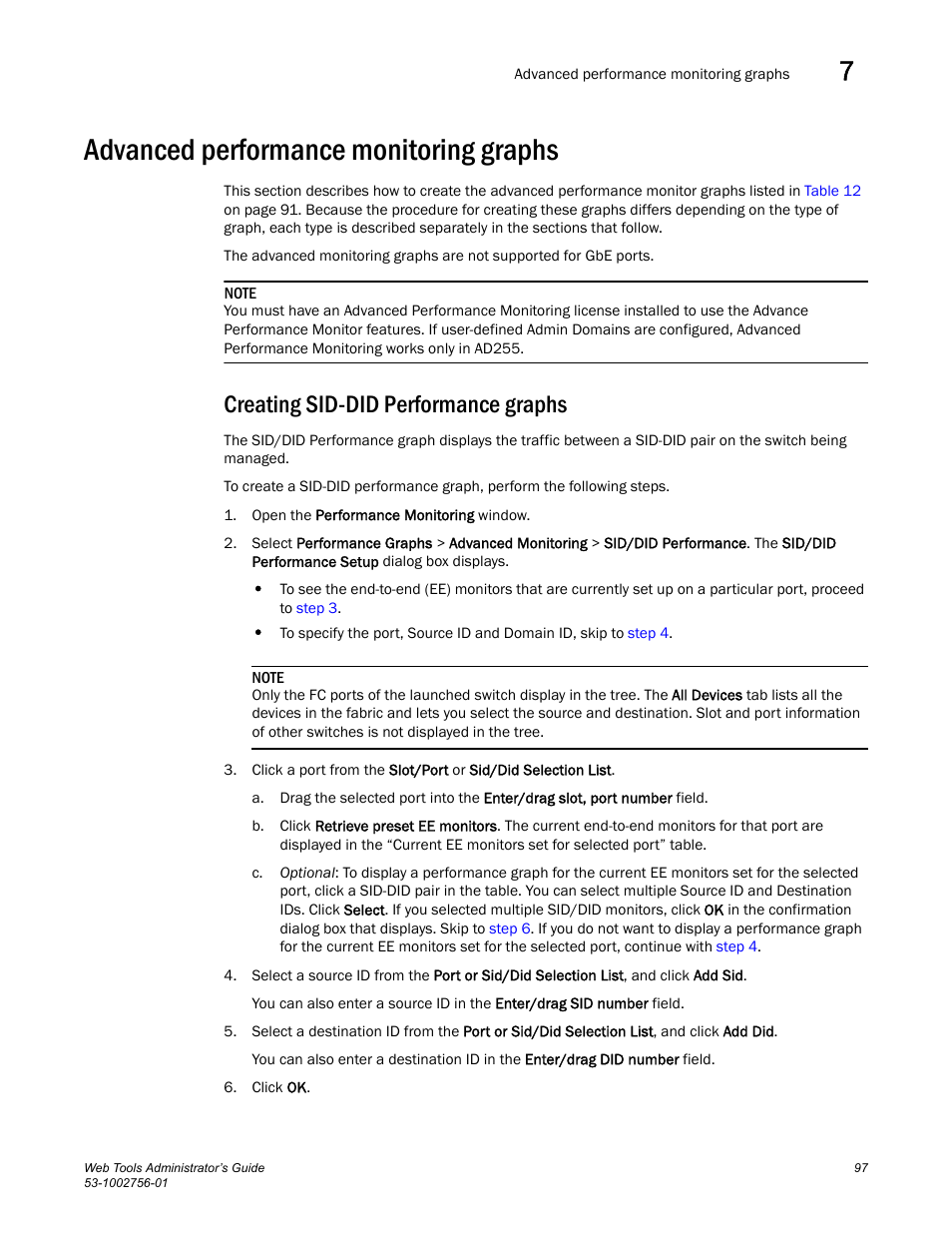 Advanced performance monitoring graphs, Creating sid-did performance graphs | Dell POWEREDGE M1000E User Manual | Page 125 / 268