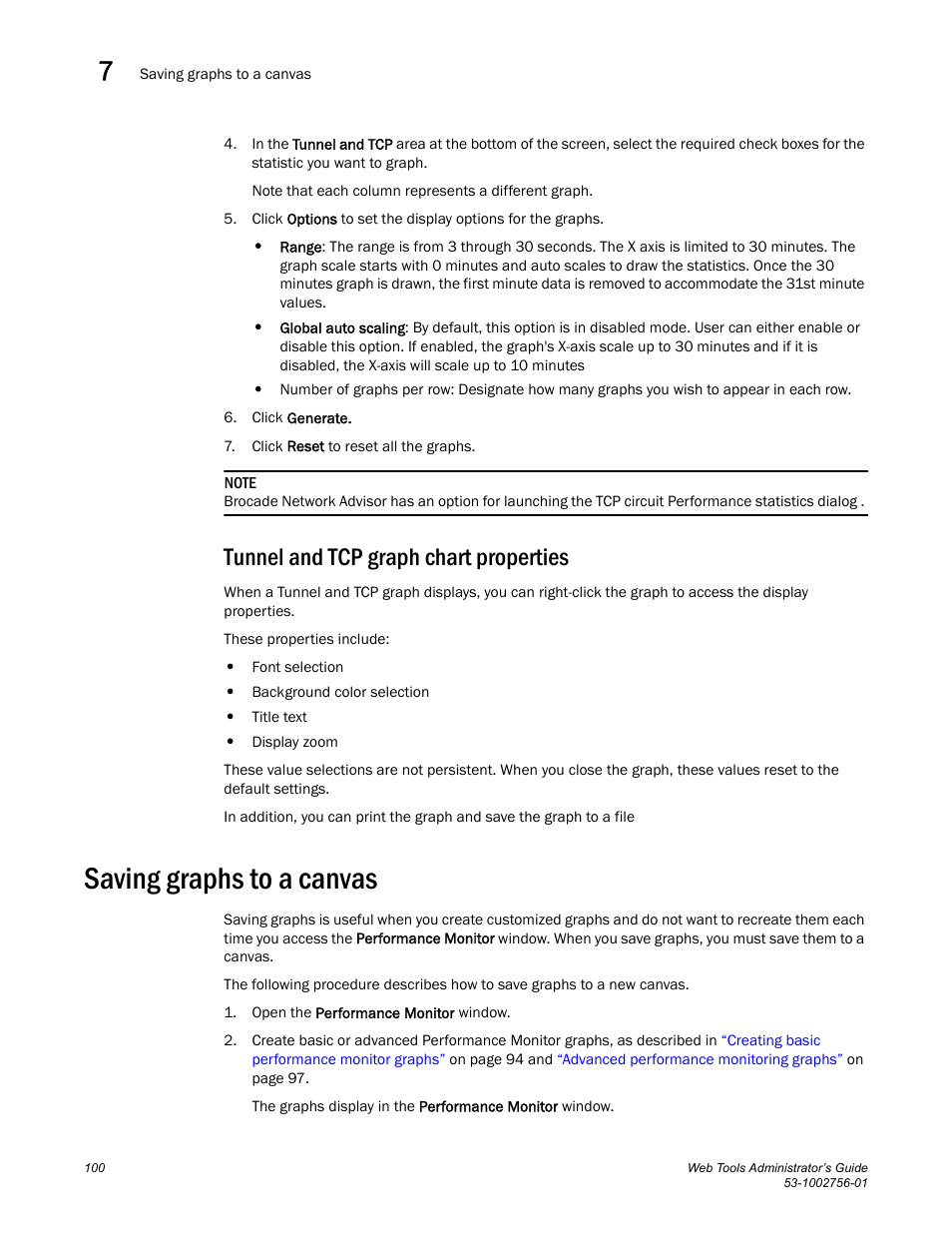 Tunnel and tcp graph chart properties, Saving graphs to a canvas | Dell POWEREDGE M1000E User Manual | Page 128 / 268