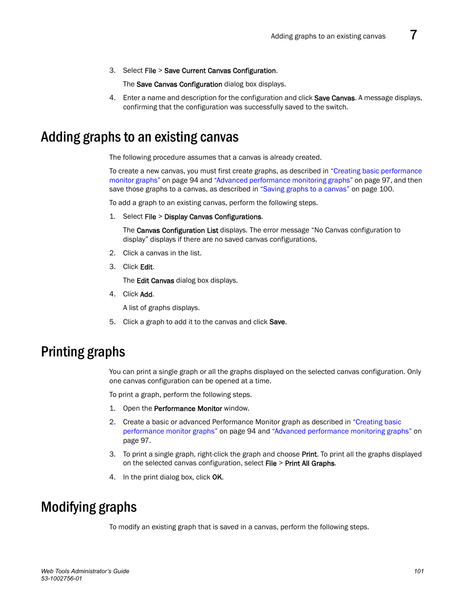 Adding graphs to an existing canvas, Printing graphs, Modifying graphs | Dell POWEREDGE M1000E User Manual | Page 129 / 268