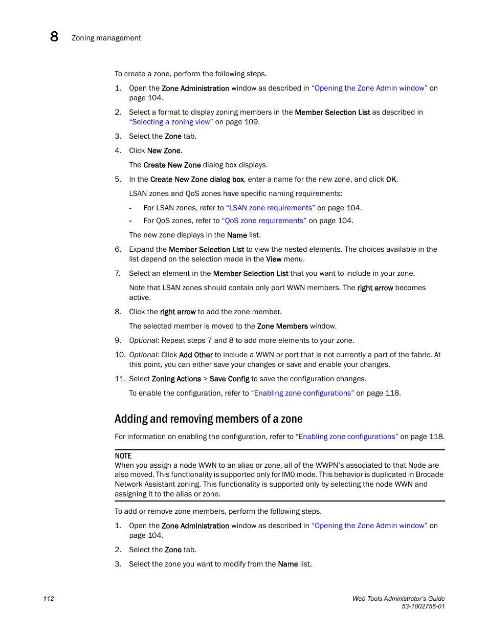 Adding and removing members of a zone | Dell POWEREDGE M1000E User Manual | Page 140 / 268