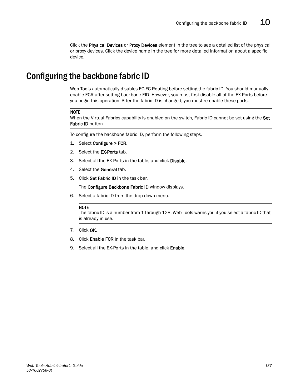 Configuring the backbone fabric id | Dell POWEREDGE M1000E User Manual | Page 165 / 268