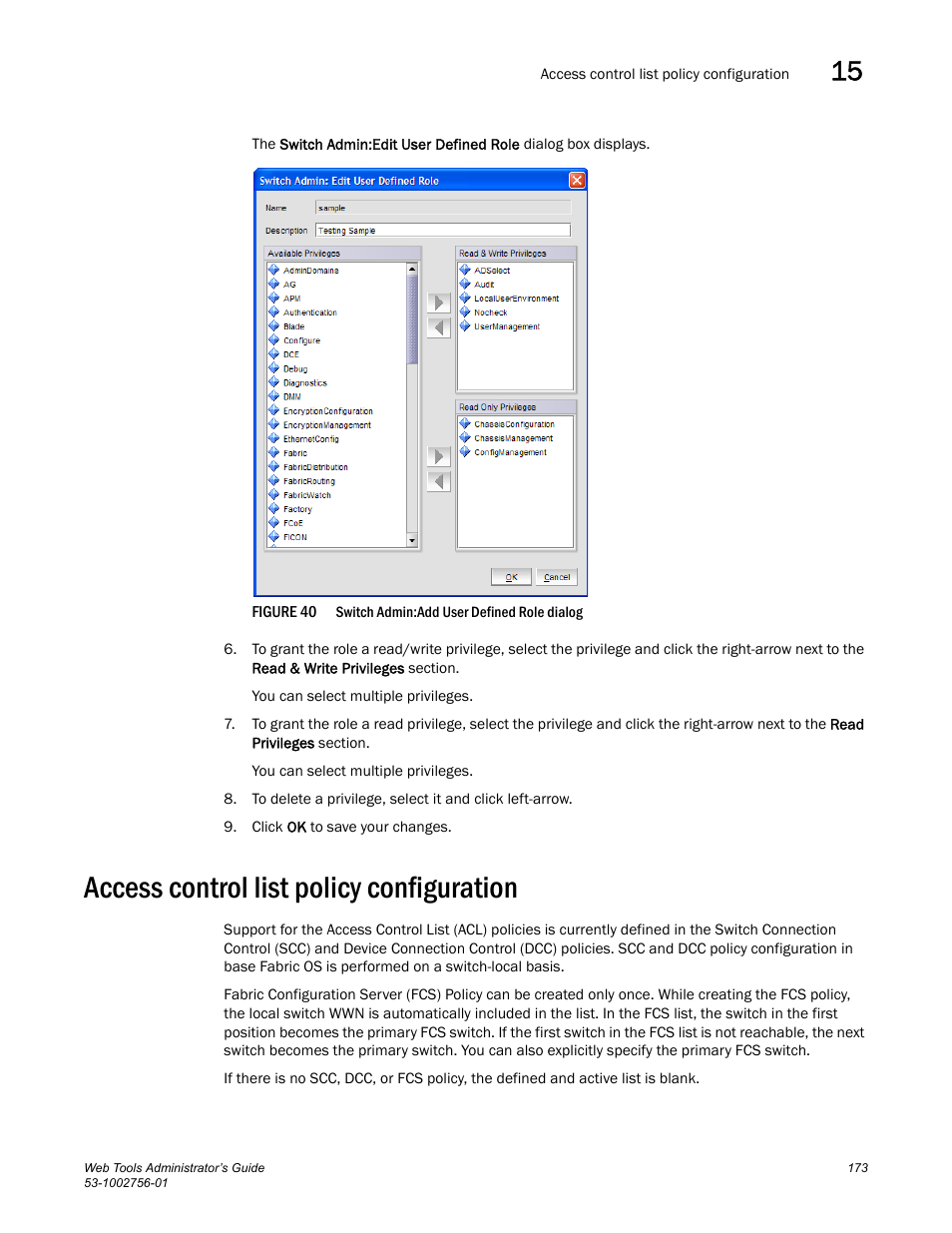 Access control list policy configuration, Figure 40 | Dell POWEREDGE M1000E User Manual | Page 201 / 268