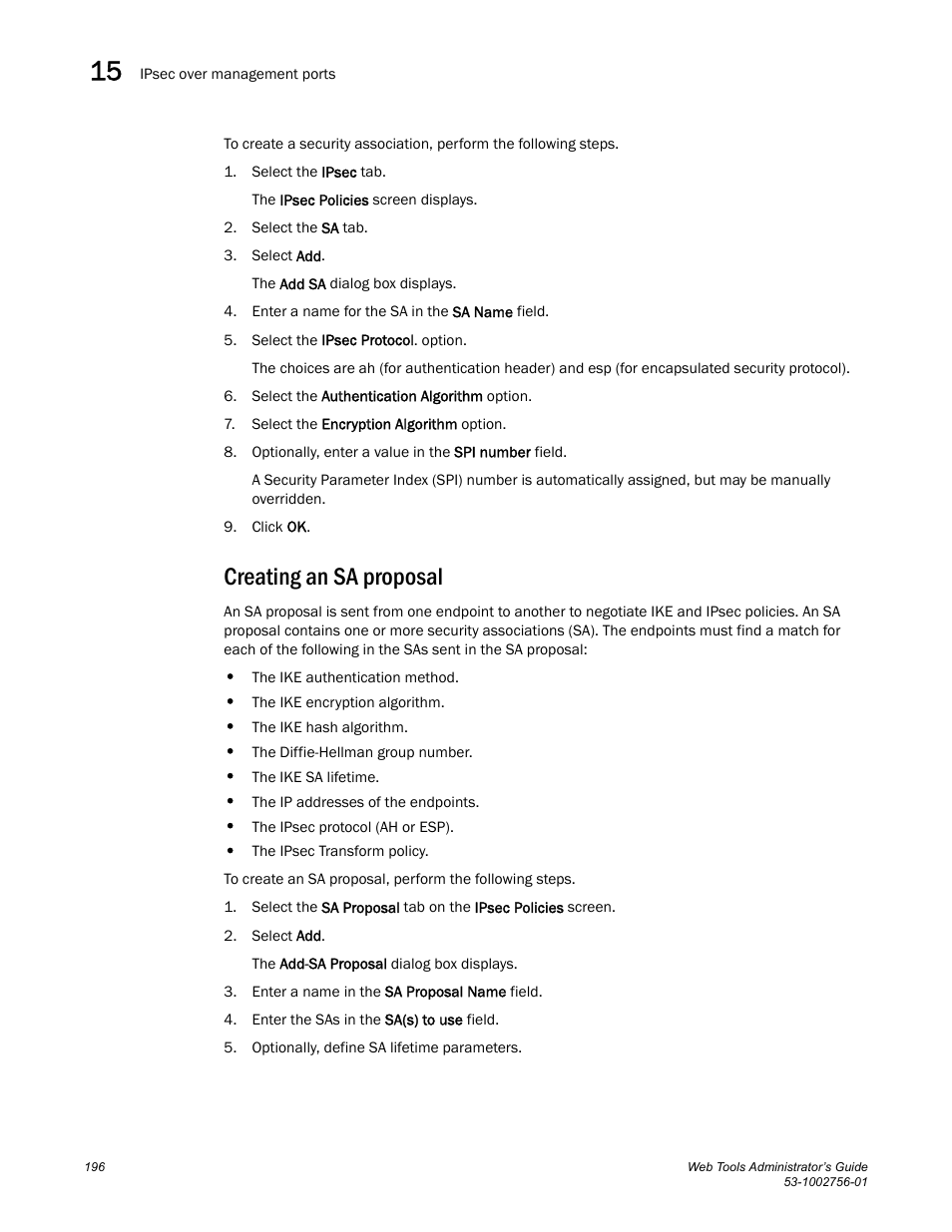 Creating an sa proposal | Dell POWEREDGE M1000E User Manual | Page 224 / 268