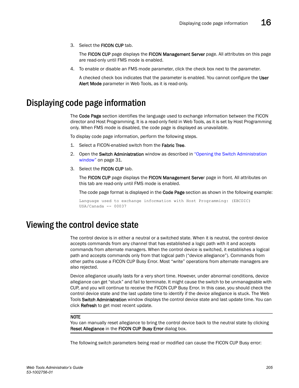 Viewing the control device state, Displaying code page information | Dell POWEREDGE M1000E User Manual | Page 233 / 268