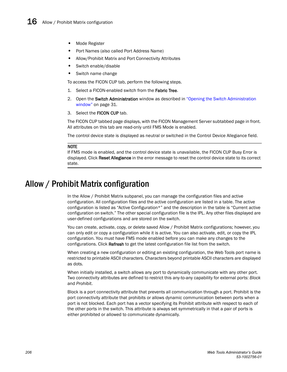 Allow / prohibit matrix configuration | Dell POWEREDGE M1000E User Manual | Page 234 / 268