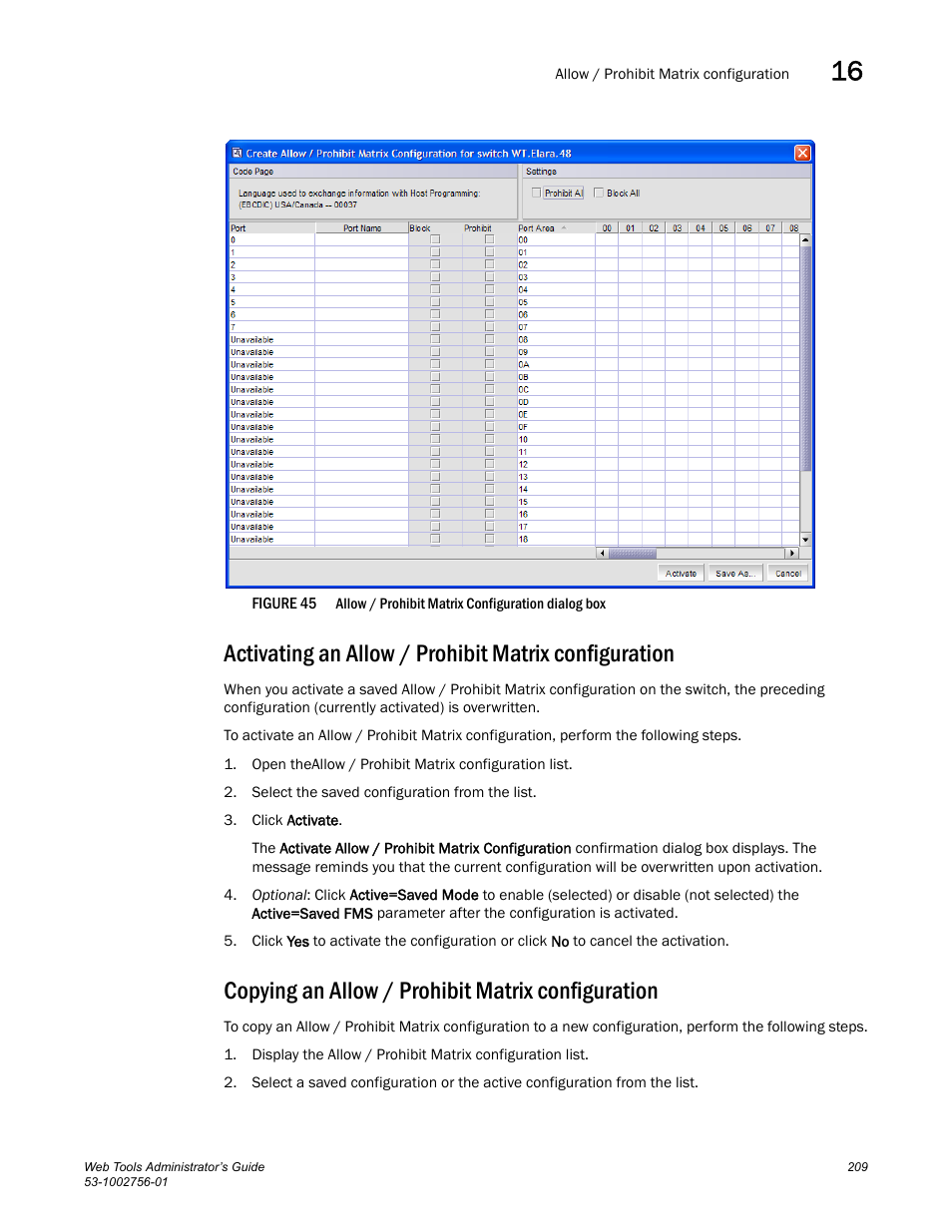Copying an allow / prohibit matrix configuration, Figure 45 | Dell POWEREDGE M1000E User Manual | Page 237 / 268