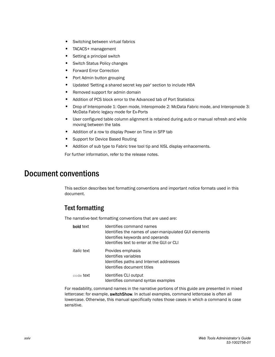 Document conventions, Text formatting | Dell POWEREDGE M1000E User Manual | Page 24 / 268