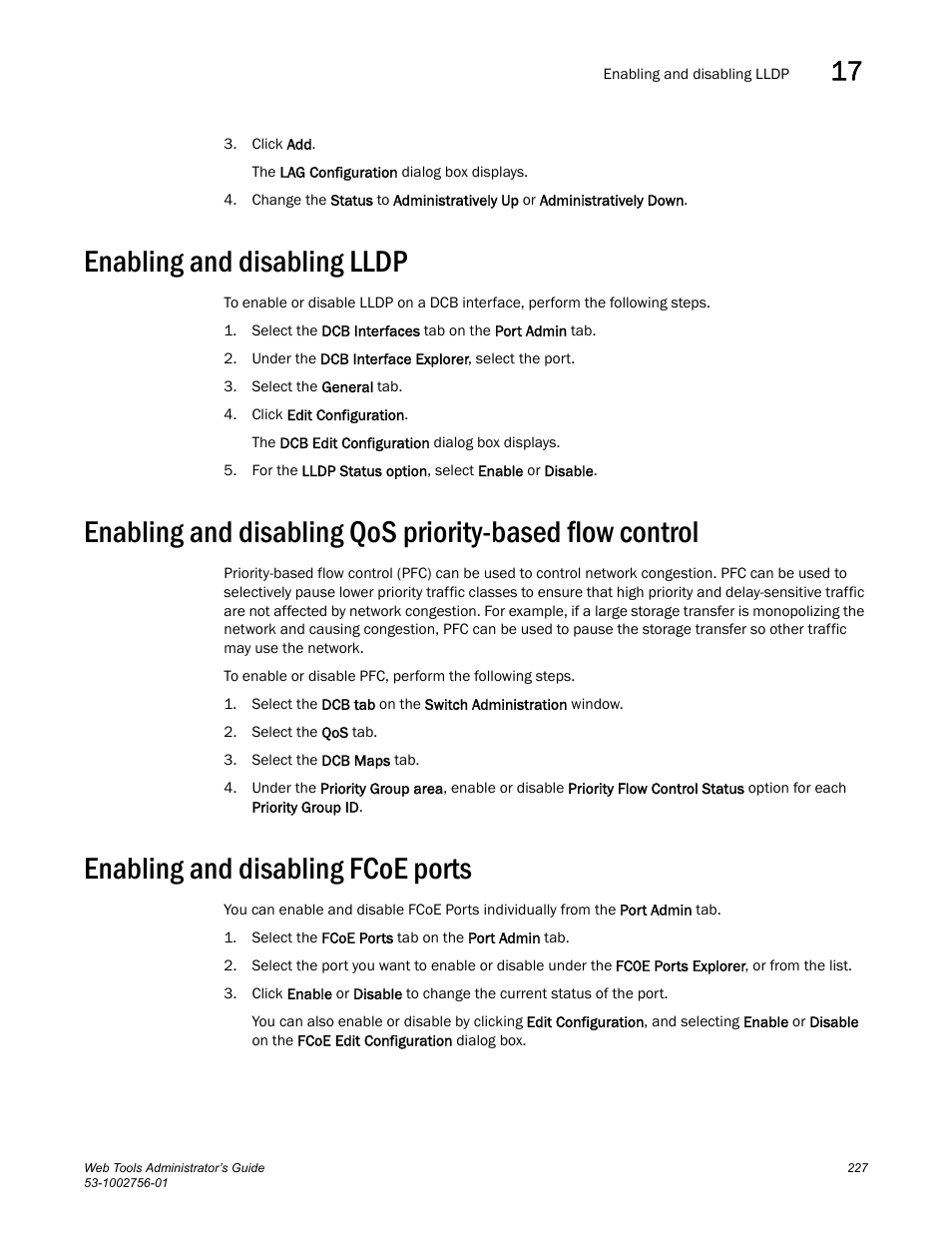 Enabling and disabling lldp, Enabling and disabling fcoe ports | Dell POWEREDGE M1000E User Manual | Page 255 / 268