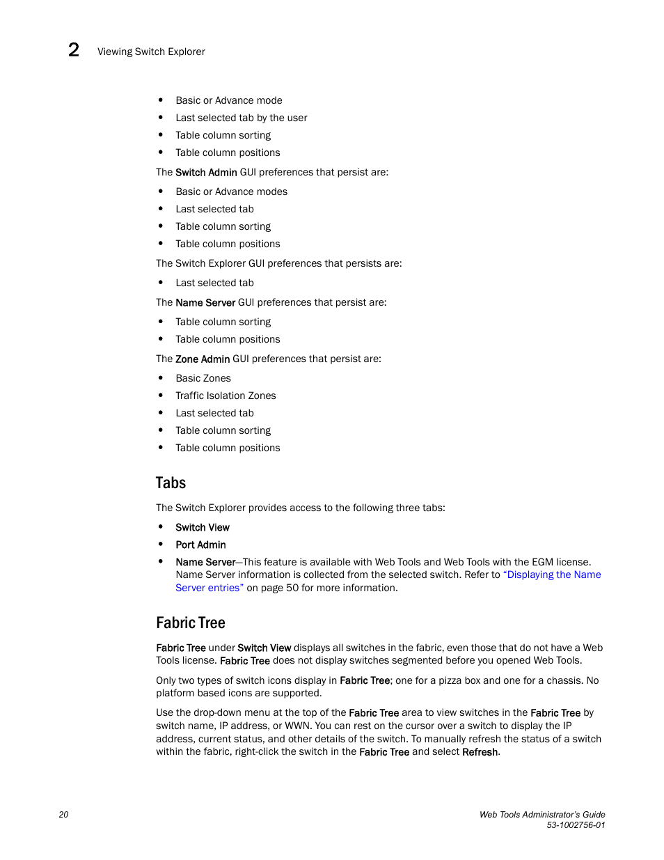 Tabs, Fabric tree | Dell POWEREDGE M1000E User Manual | Page 48 / 268