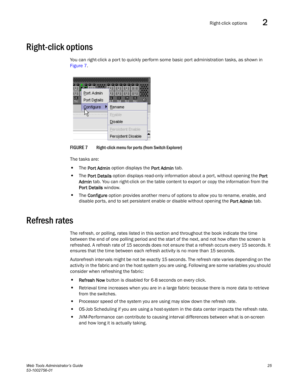 Right-click options, Refresh rates, Figure 7 | Right-click | Dell POWEREDGE M1000E User Manual | Page 53 / 268