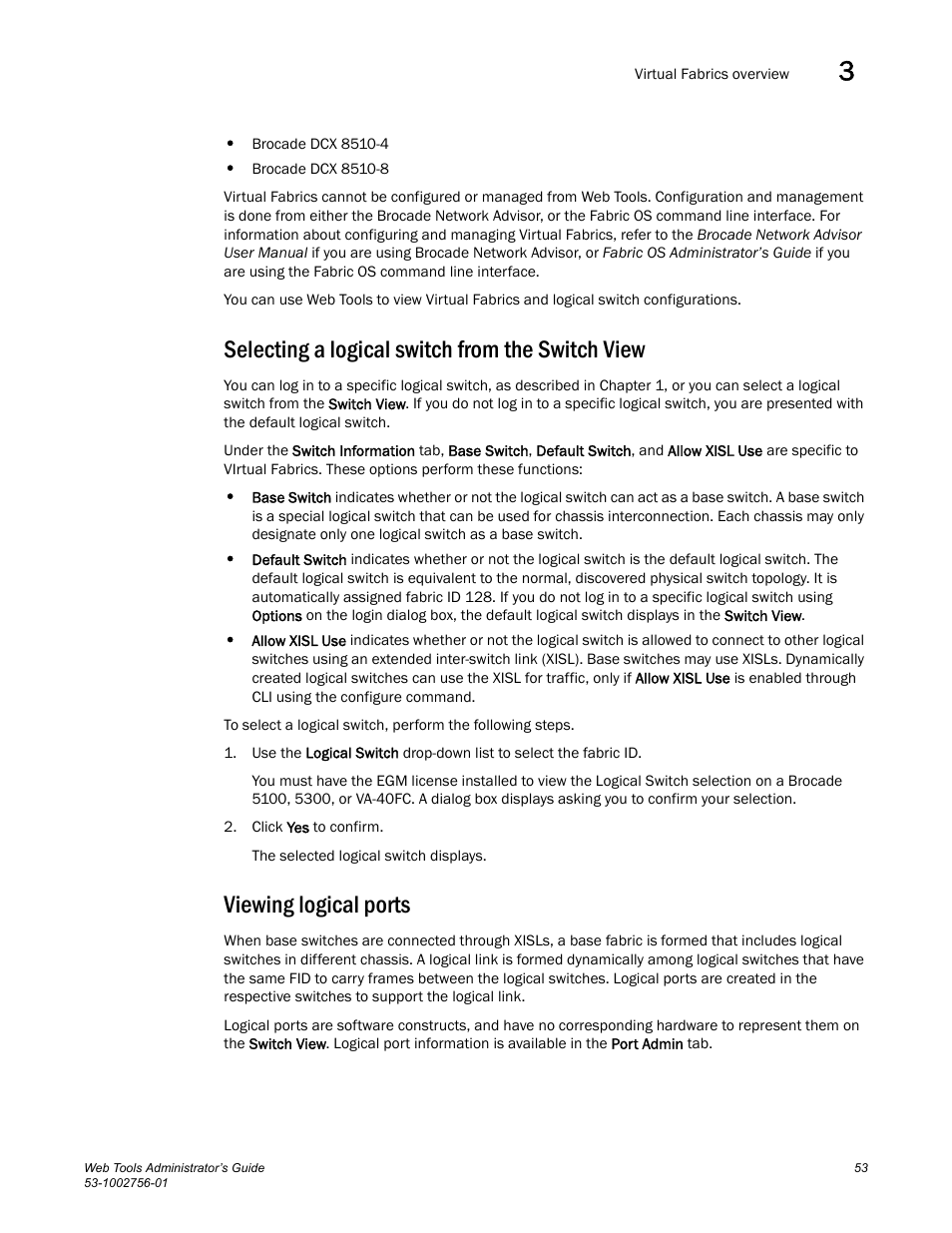 Selecting a logical switch from the switch view, Viewing logical ports | Dell POWEREDGE M1000E User Manual | Page 81 / 268