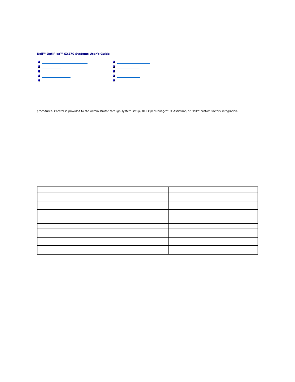 Advanced features, Legacyselect technology control, Manageability | Alert standard format, Dell openmanage it assistant, Dell openmanage client instrumentation | Dell OptiPlex GX270 User Manual | Page 10 / 178