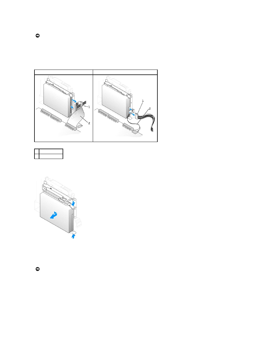 Removing a hard drive, Installing a hard drive | Dell OptiPlex GX270 User Manual | Page 110 / 178