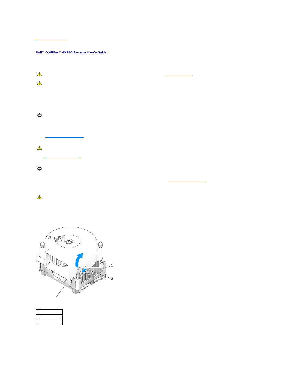 Microprocessor, Removing the microprocessor | Dell OptiPlex GX270 User Manual | Page 119 / 178