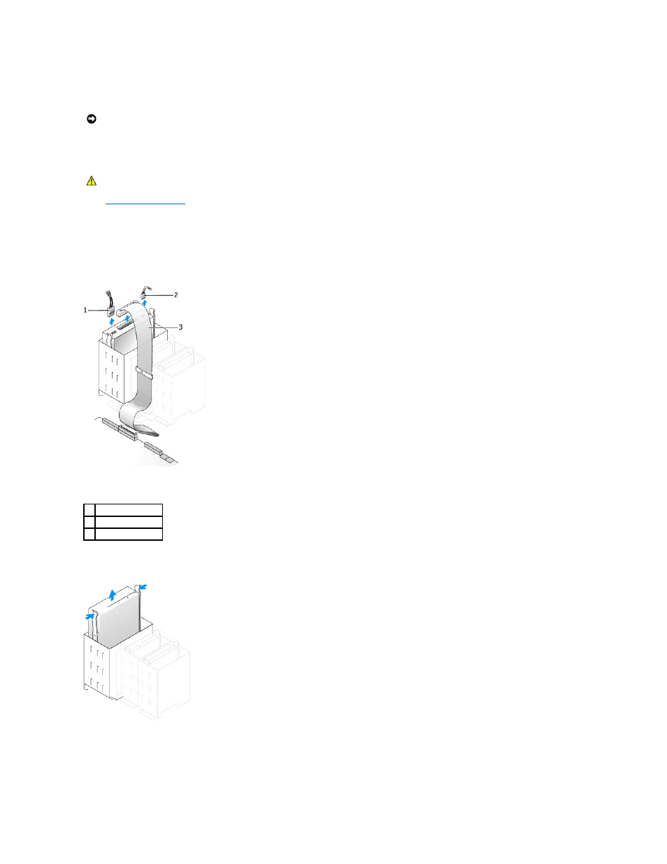 Removing a cd/dvd drive, Installing a cd/dvd drive | Dell OptiPlex GX270 User Manual | Page 148 / 178