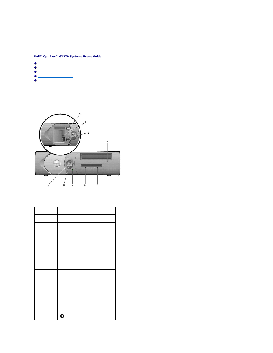 About your computer, Front view | Dell OptiPlex GX270 User Manual | Page 60 / 178