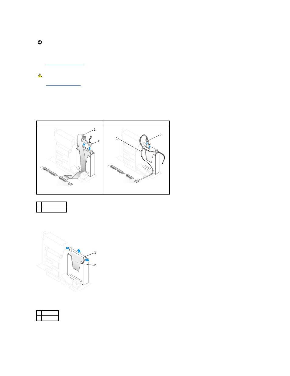 Removing a hard drive, Installing a hard drive | Dell OptiPlex GX270 User Manual | Page 79 / 178