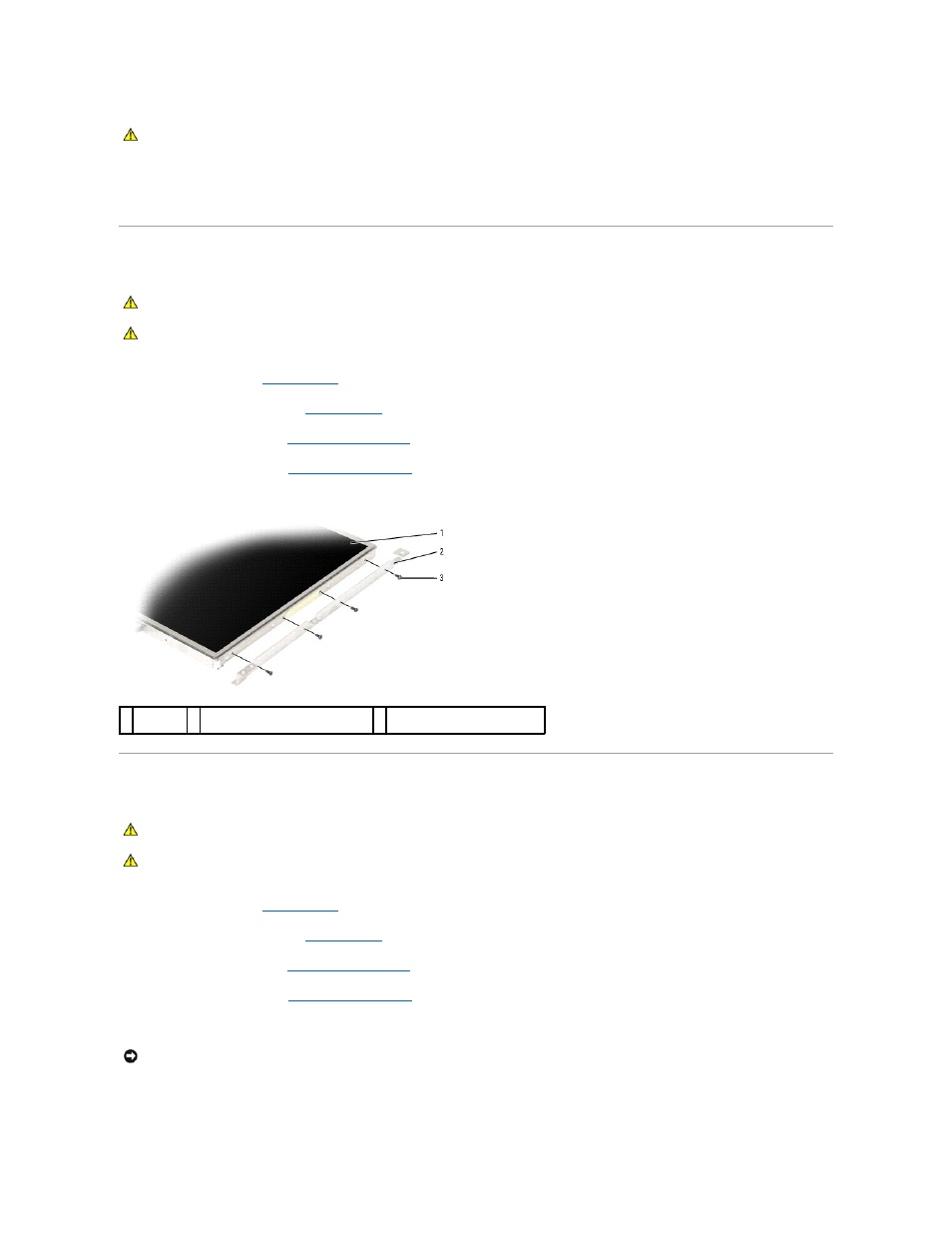 Removing the display panel brackets, Removing the display panel cable | Dell Latitude D630C (Late 2008) User Manual | Page 14 / 40