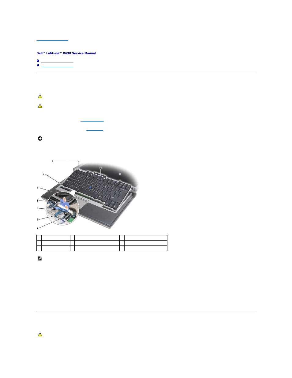 Keyboard, Removing the keyboard, Replacing the keyboard | Dell Latitude D630C (Late 2008) User Manual | Page 19 / 40