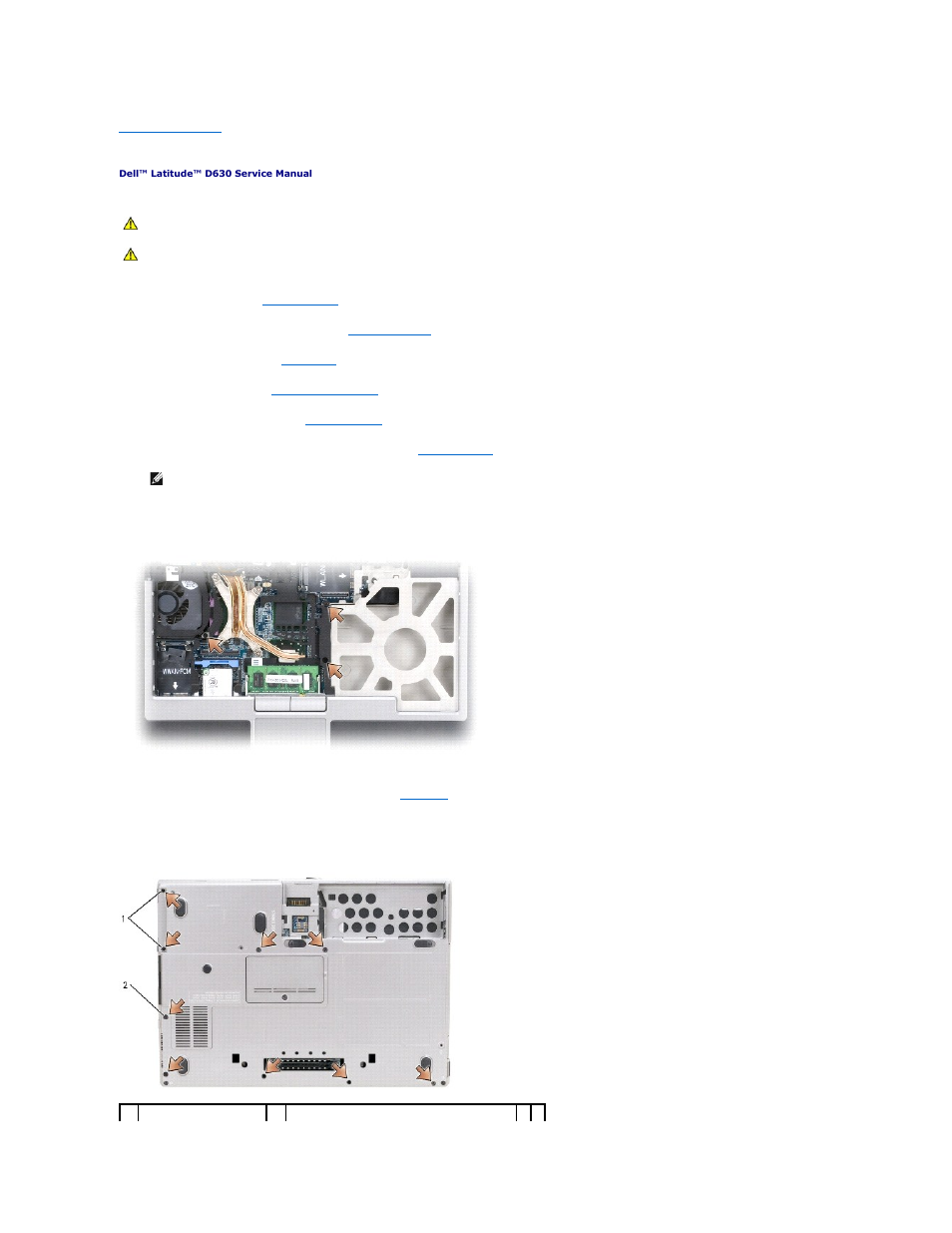 Palm rest | Dell Latitude D630C (Late 2008) User Manual | Page 30 / 40