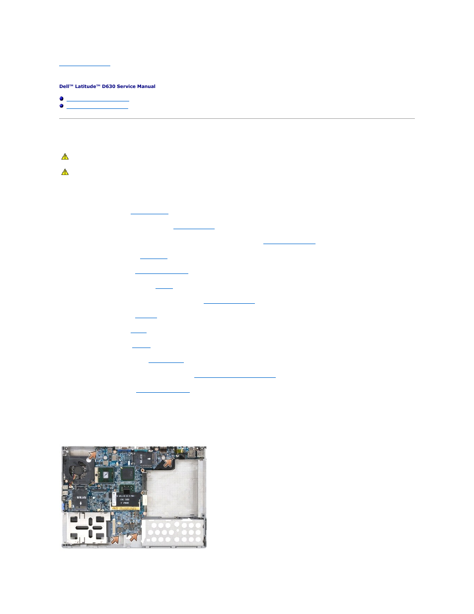 System board, Removing the system board | Dell Latitude D630C (Late 2008) User Manual | Page 37 / 40