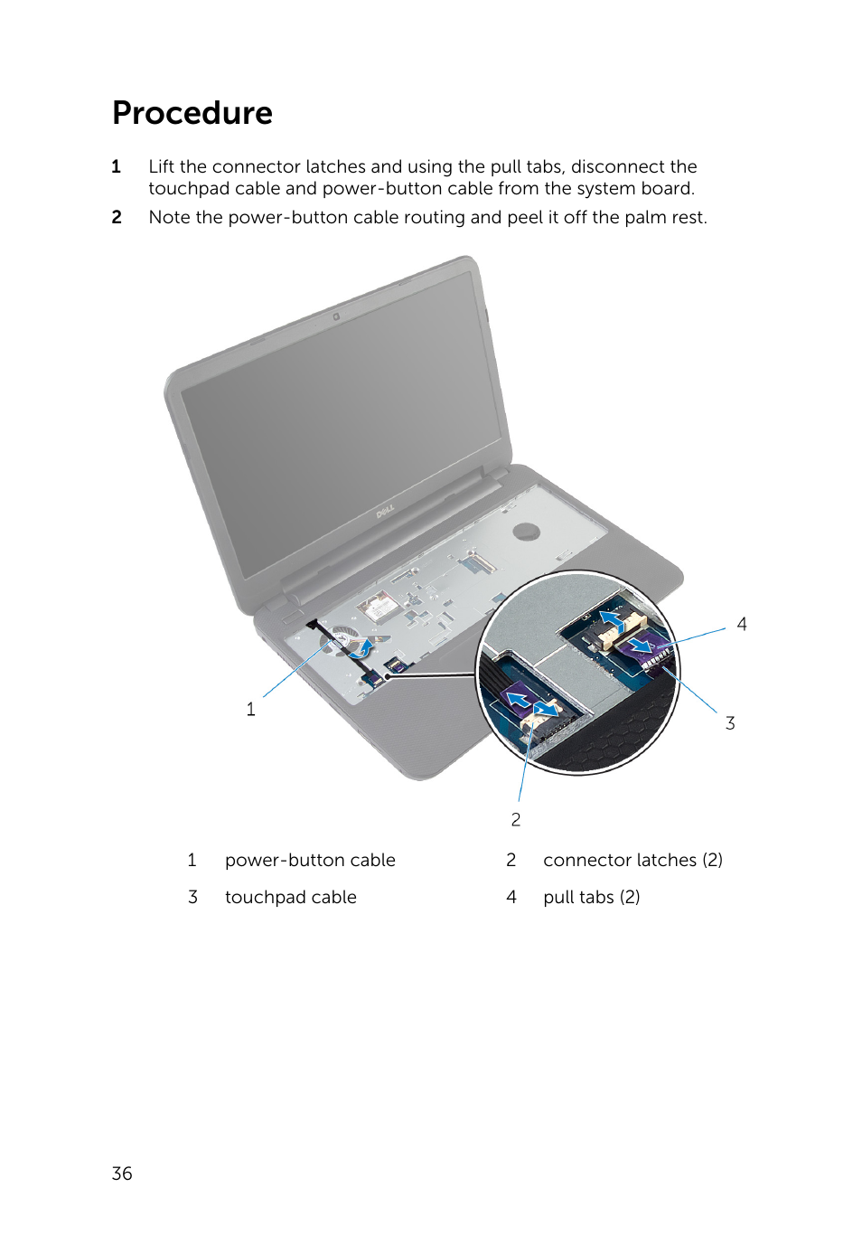Procedure | Dell Inspiron 15 (3531, Mid 2014) User Manual | Page 36 / 83