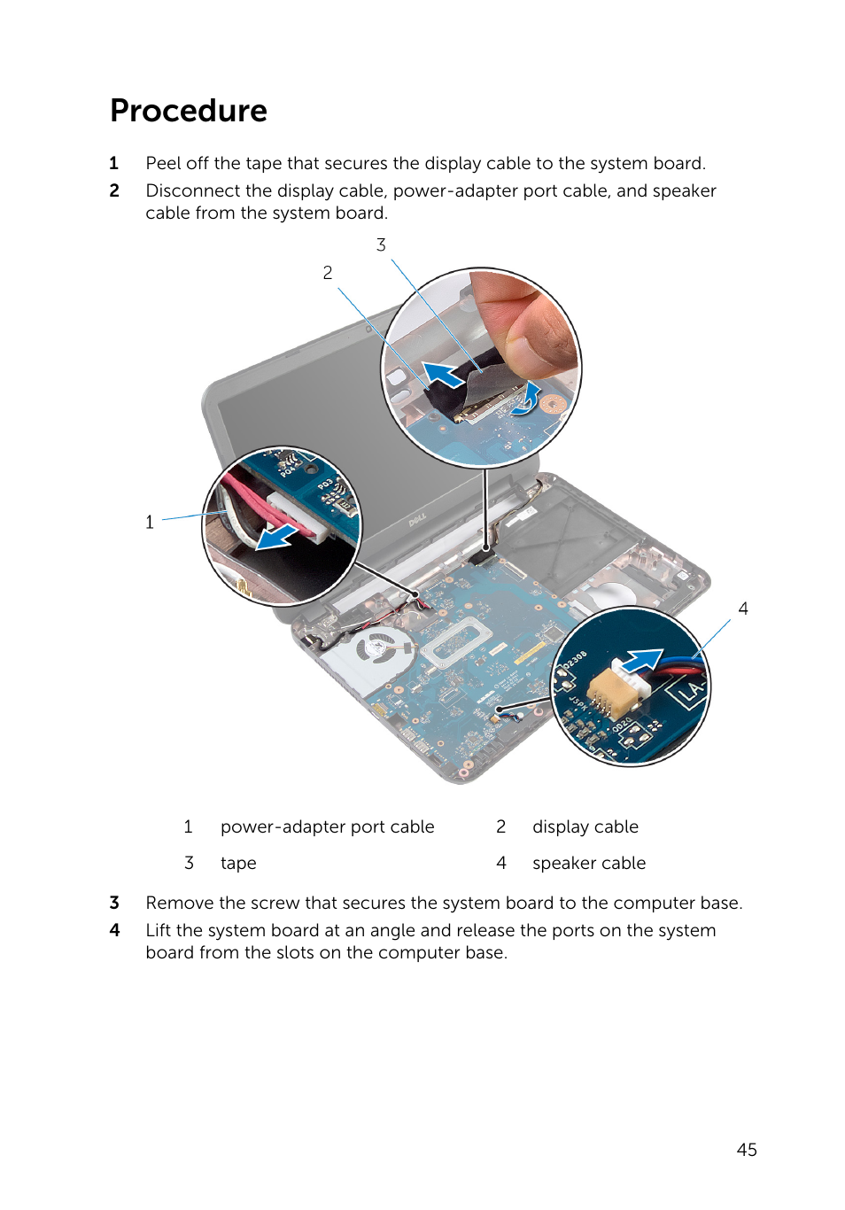 Procedure | Dell Inspiron 15 (3531, Mid 2014) User Manual | Page 45 / 83