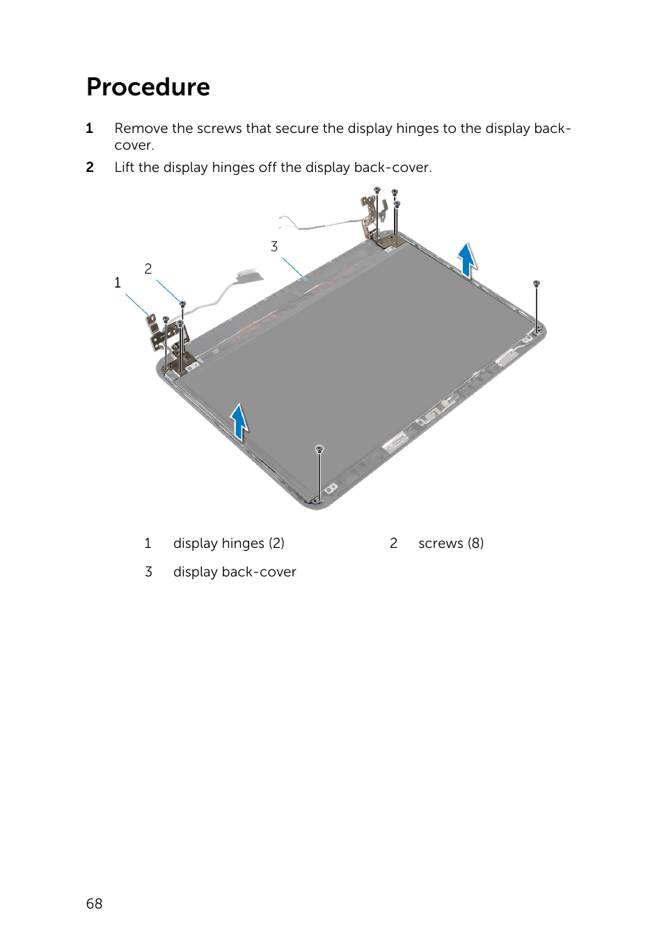 Procedure | Dell Inspiron 15 (3531, Mid 2014) User Manual | Page 68 / 83