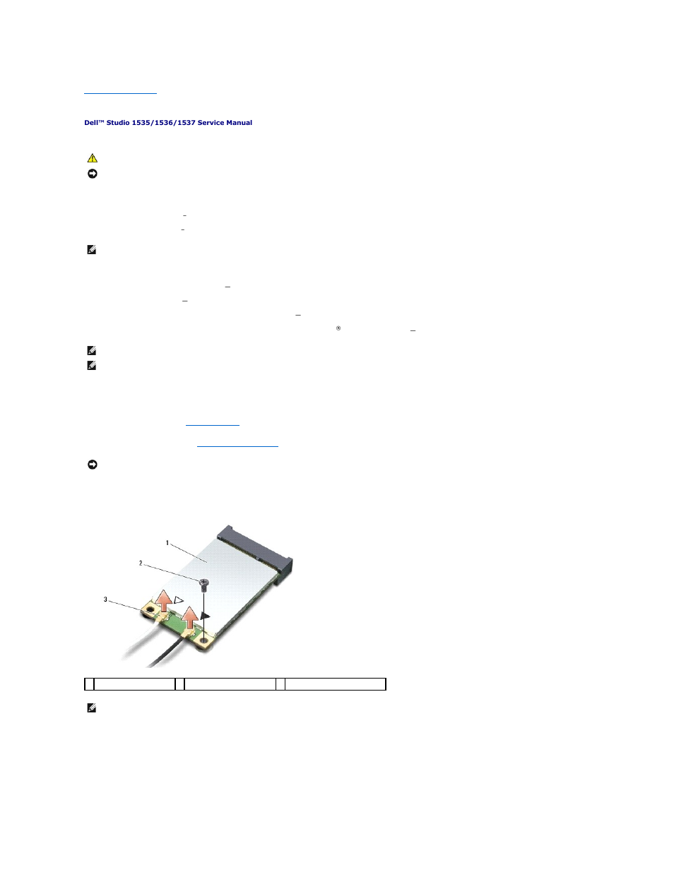 Wireless mini-card, Removing the mini-card | Dell Studio 1537 (Late 2008) User Manual | Page 32 / 42
