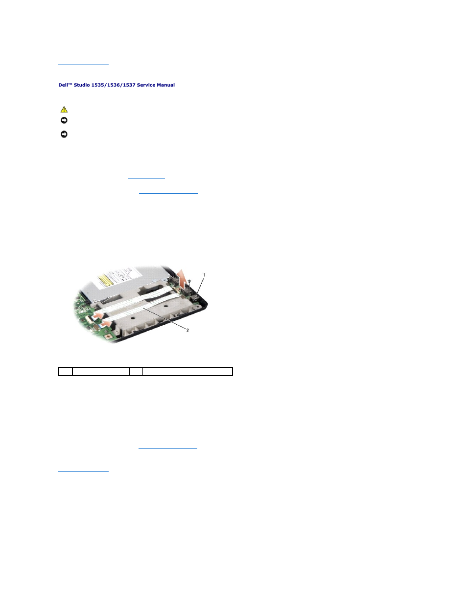 Usb/audio board, Removing the usb/audio board, Replacing the usb/audio board | Dell Studio 1537 (Late 2008) User Manual | Page 7 / 42