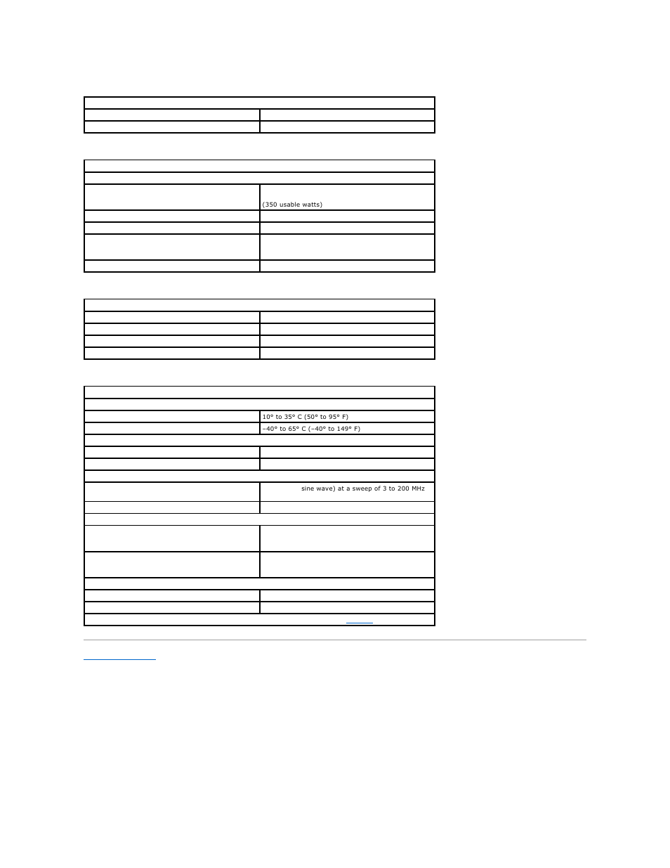 Video, Power, Physical | Environmental | Dell PowerEdge 1500SC User Manual | Page 3 / 41
