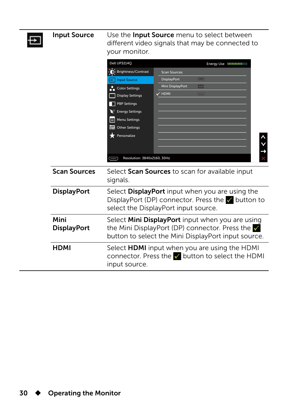 Dell UP3214Q Monitor User Manual | Page 30 / 75