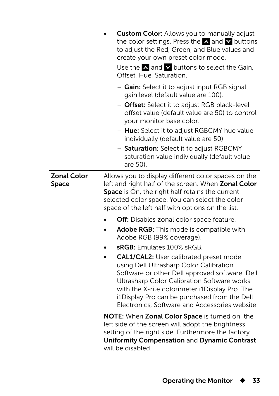 Dell UP3214Q Monitor User Manual | Page 33 / 75