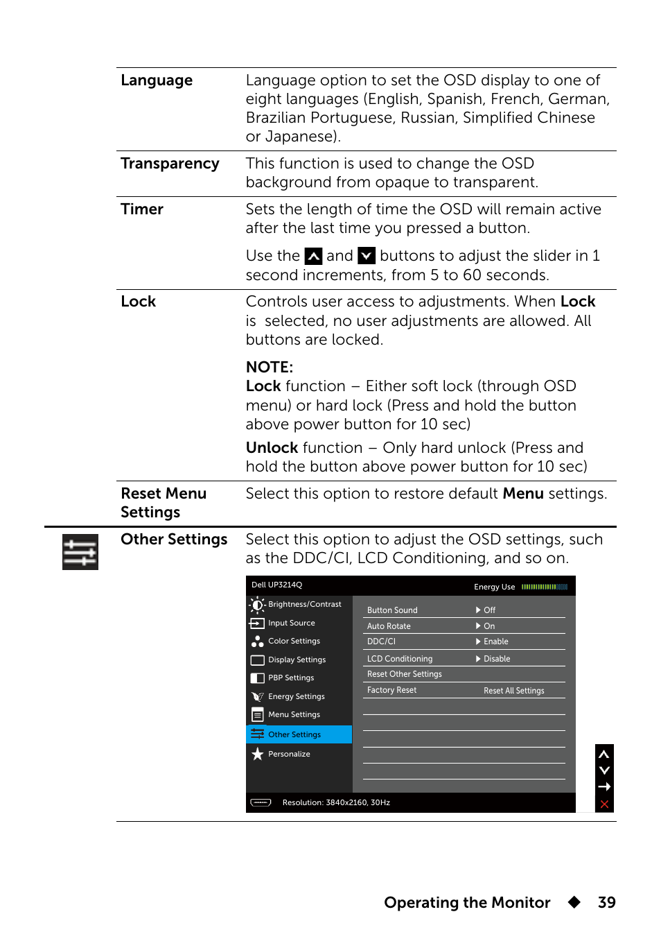 Dell UP3214Q Monitor User Manual | Page 39 / 75