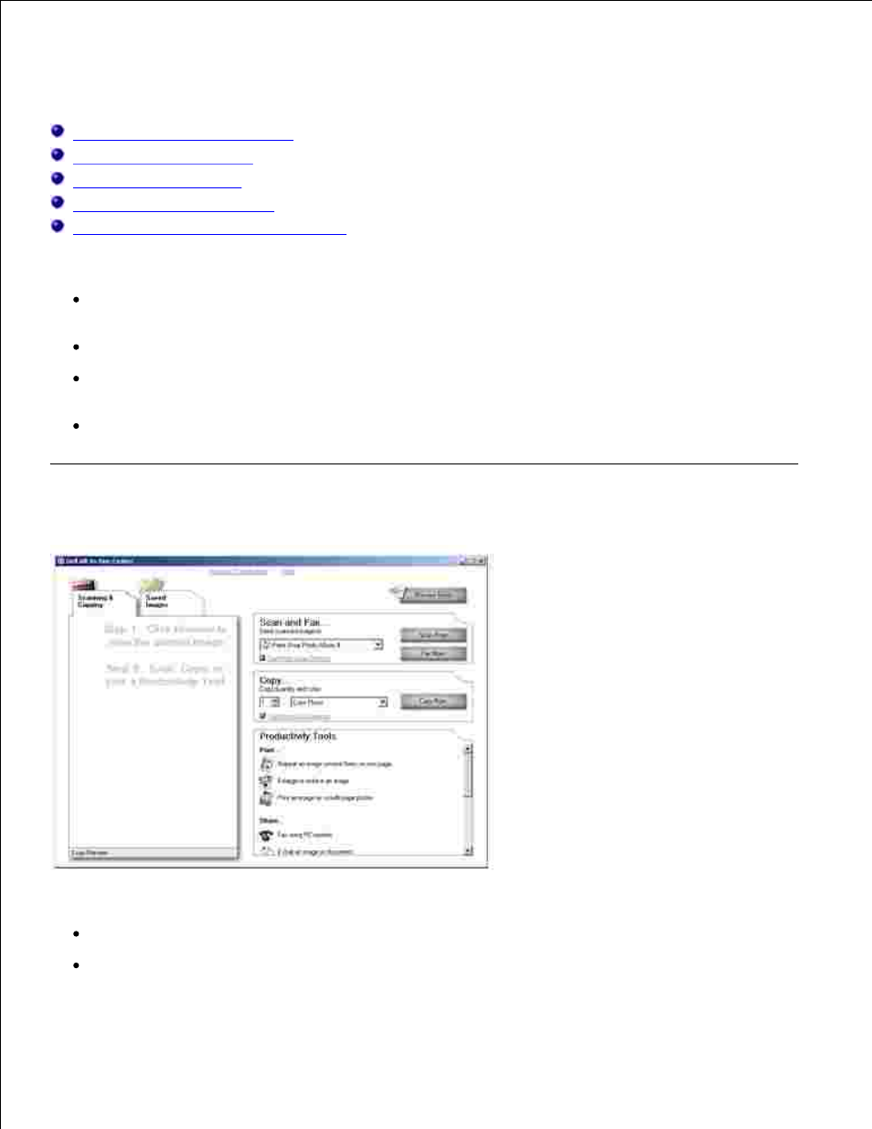 Understanding the software, Using the dell all-in-one center | Dell 924 All-in-One Photo Printer User Manual | Page 33 / 65