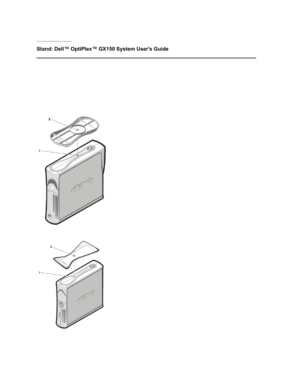 Stand: dell™ optiplex™ gx150 system user's guide | Dell OptiPlex GX150 User Manual | Page 106 / 154