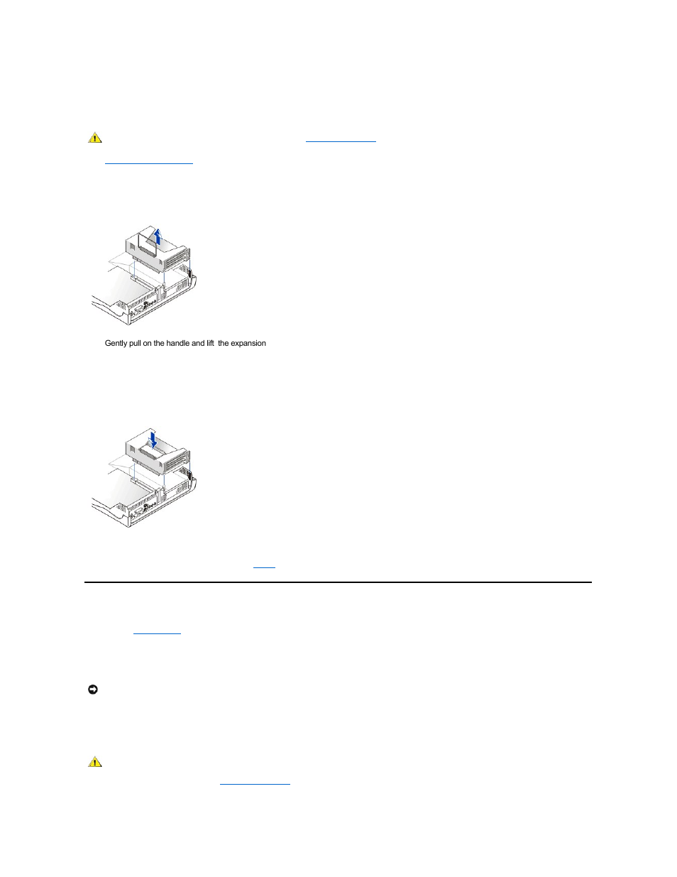 System memory, Removing and replacing the expansion-card cage, Remove the expansion-card cage | Replace the expansion-card cage | Dell OptiPlex GX150 User Manual | Page 117 / 154