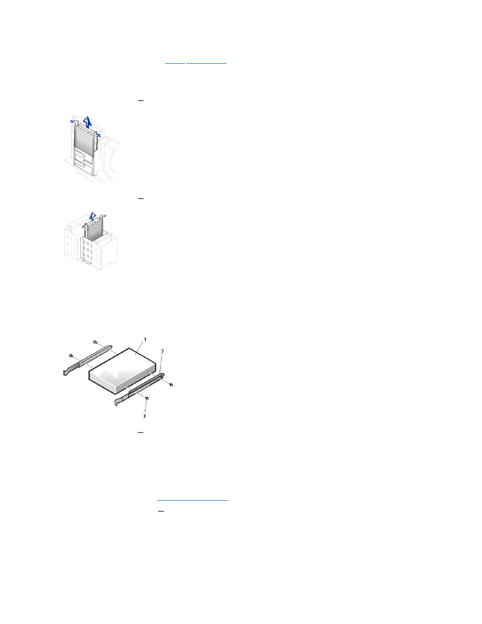 Removing the diskette drive, Replacing the diskette drive, Attaching cables | Dell OptiPlex GX150 User Manual | Page 135 / 154
