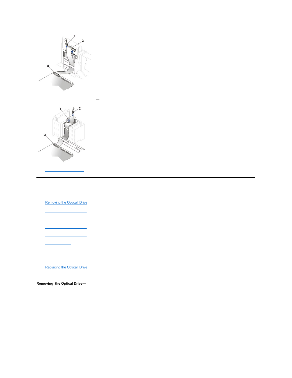 Optical drives, Attaching cables | Dell OptiPlex GX150 User Manual | Page 136 / 154