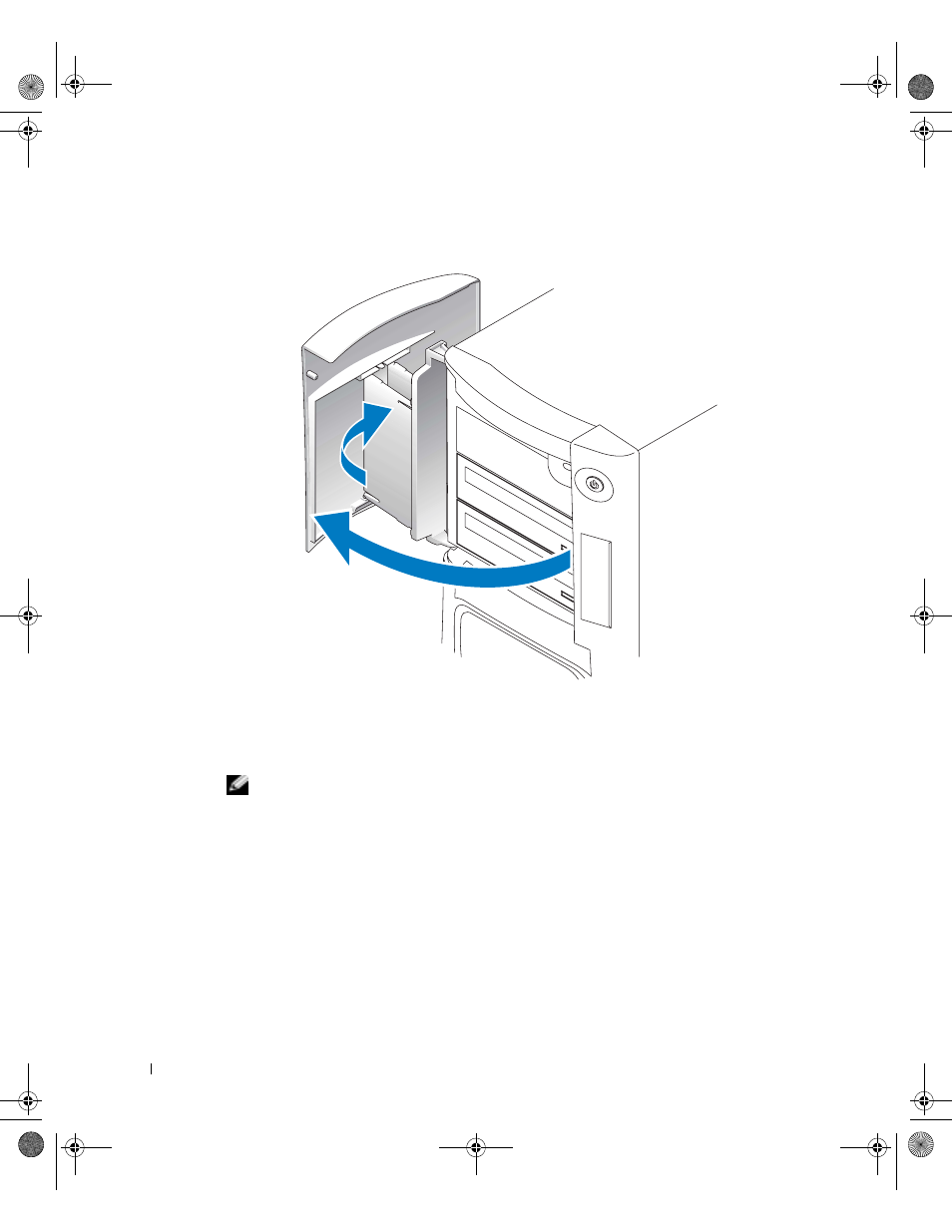 Opening the drive door, Connecting two monitors, Opening the drive door connecting two monitors | Dell XPS/Dimension XPS User Manual | Page 20 / 148